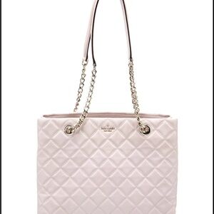 Kate Spade Cream Quilted Tote Bag